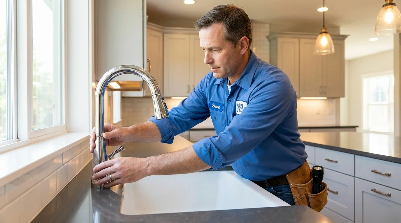 Kitchen faucet installation by Johns Plumbing LLC in Convoy